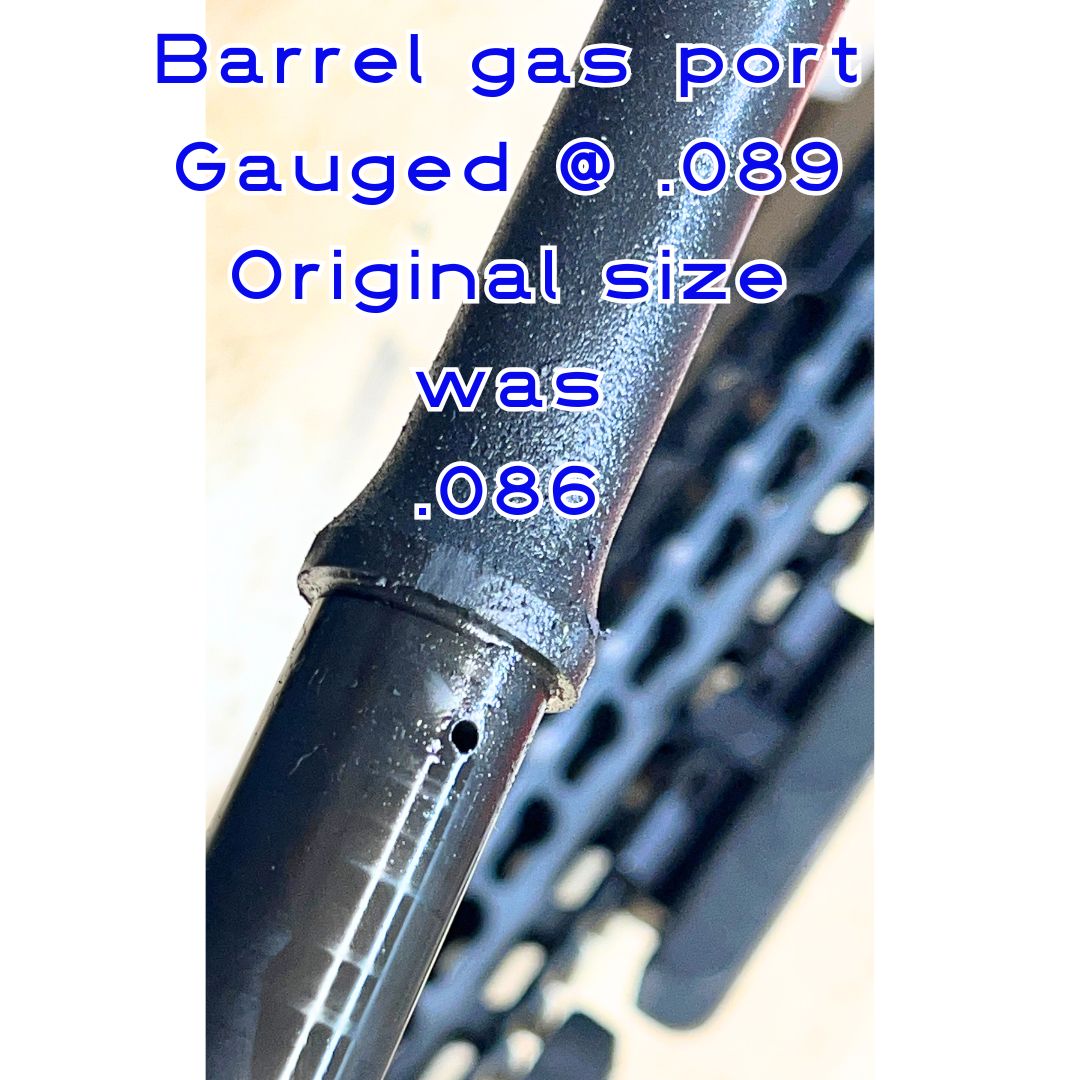 Barrel gas port gauged