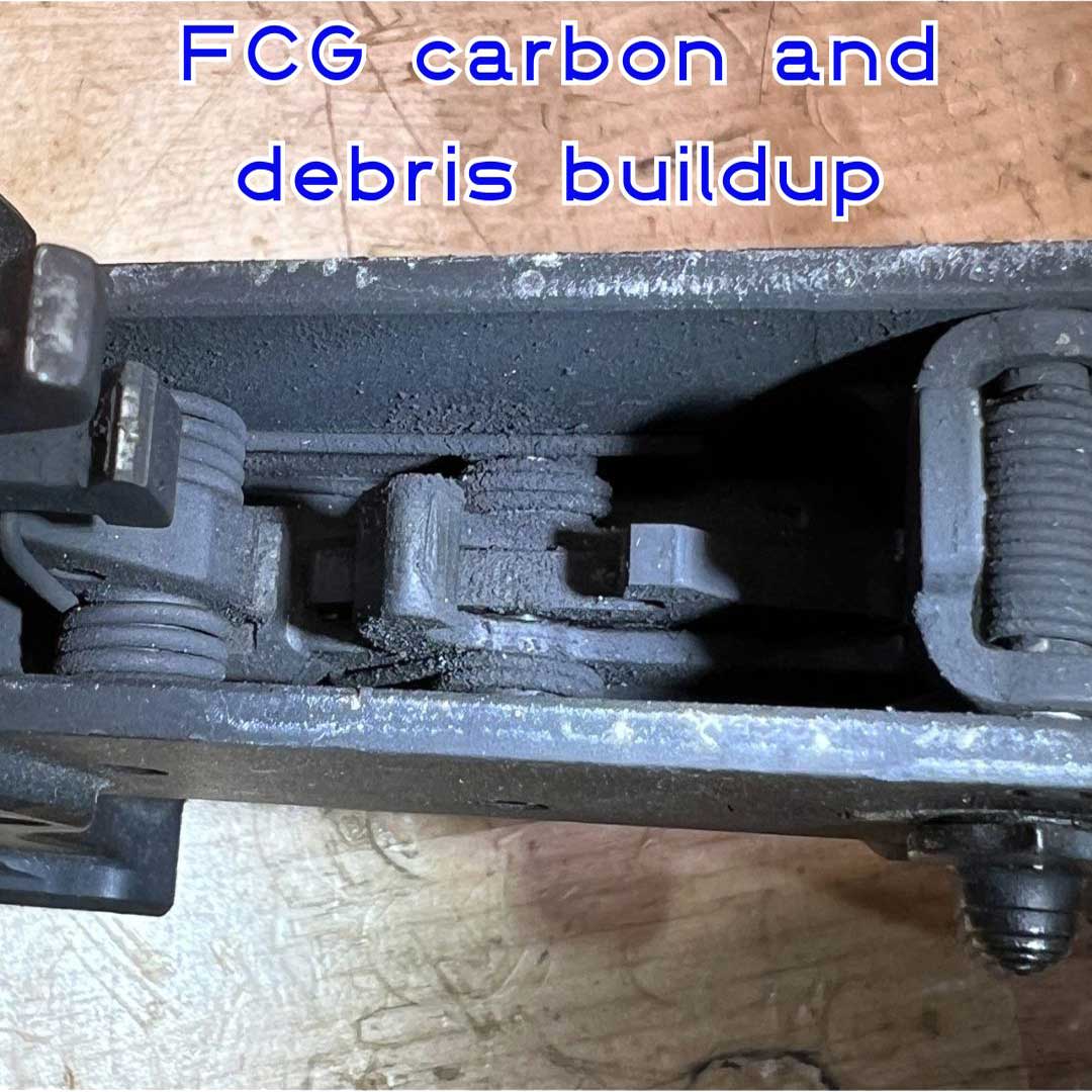FCG carbon and debris buildup