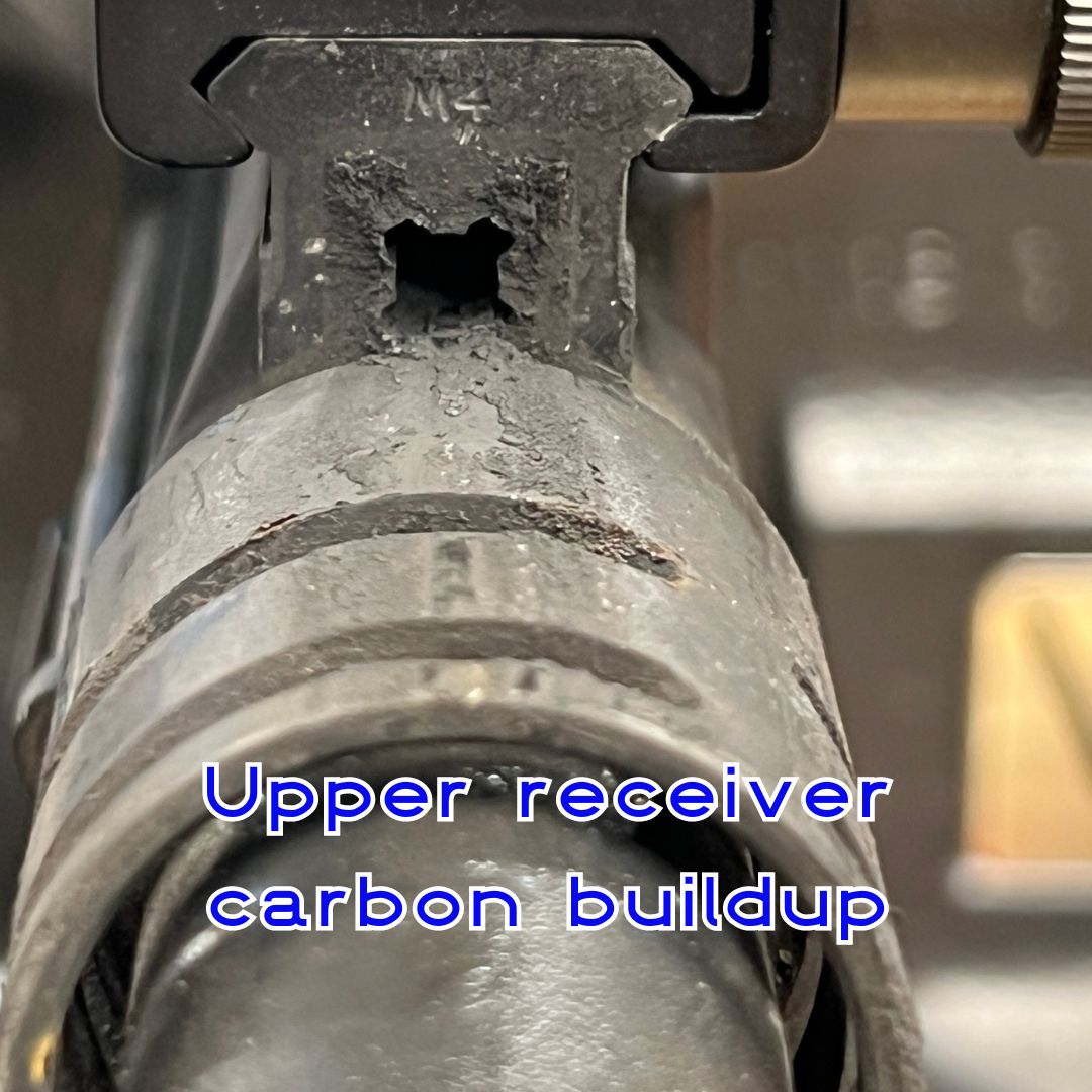 Upper receiver carbon buildup